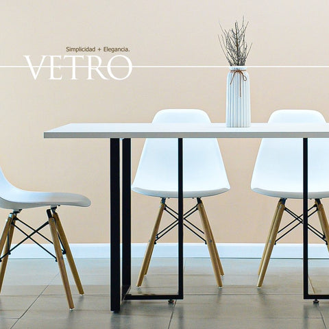 Set Mesa VETRO + Silla TOWER blanco