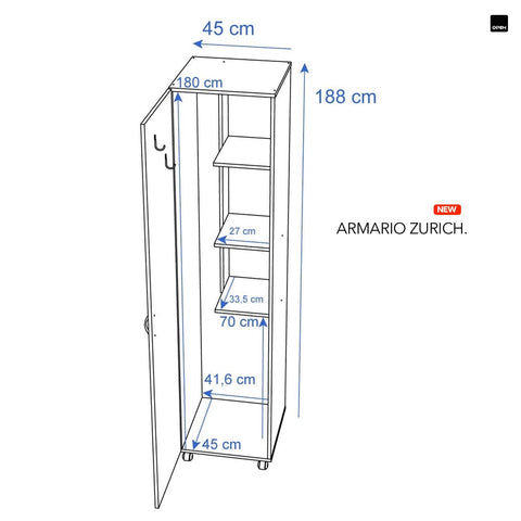 Armario ZURICH blanco