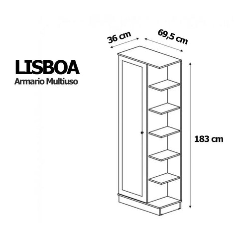 Armario LISBOA blanco - Open Hogar