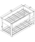 Cama EVEREST nogal - Open Hogar