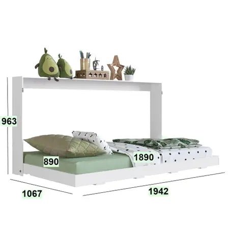 Cama FENIX blanco - Open Hogar