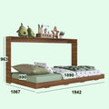 Cama FENIX nogal - Open Hogar