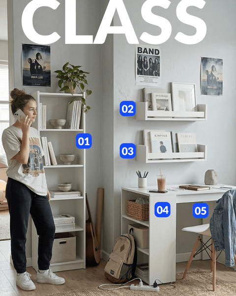 Combo CLASS 5 Piezas blanco blanco - Open Hogar