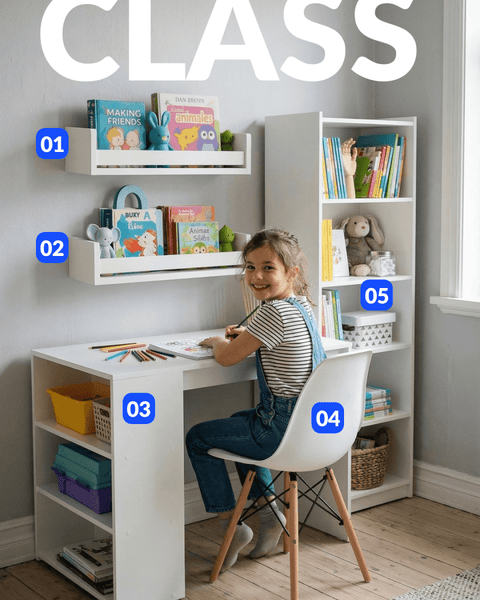 Combo CLASS 5 Piezas blanco blanco - Open Hogar