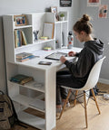 Combo Escritorio FLEXA blanco + Silla TOWER - Open Hogar