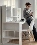 Combo Escritorio FLEXA blanco + Silla TOWER - Open Hogar