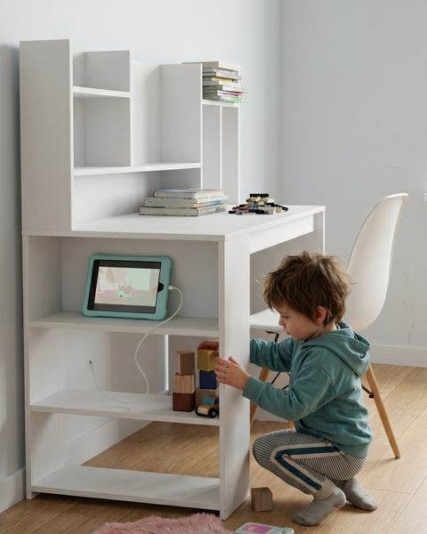 Combo Escritorio FLEXA blanco + Silla TOWER - Open Hogar