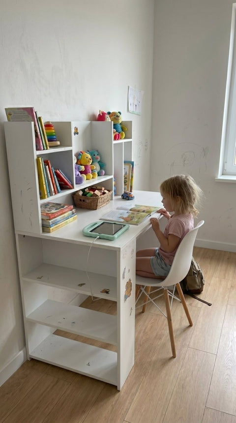 Combo Escritorio FLEXA blanco + Silla TOWER - Open Hogar