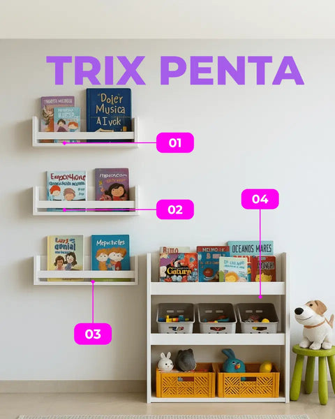 Combo TRIX 4 Piezas blanco - Open Hogar