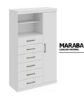 Comoda MARABA blanco blanco - Open Hogar