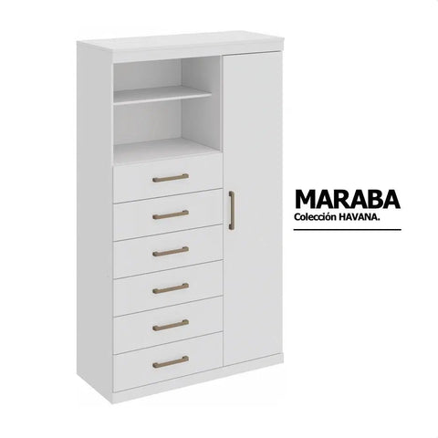 Comoda MARABA blanco blanco - Open Hogar