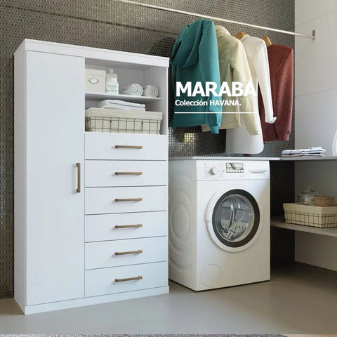 Comoda MARABA blanco blanco - Open Hogar