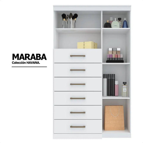Comoda MARABA blanco blanco - Open Hogar