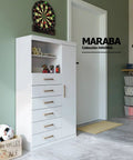 Comoda MARABA blanco blanco - Open Hogar
