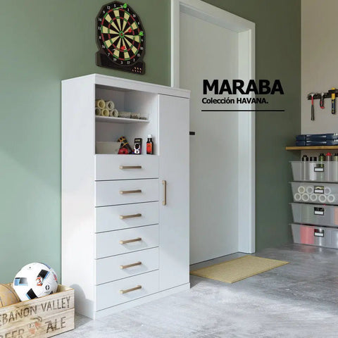 Comoda MARABA blanco blanco - Open Hogar