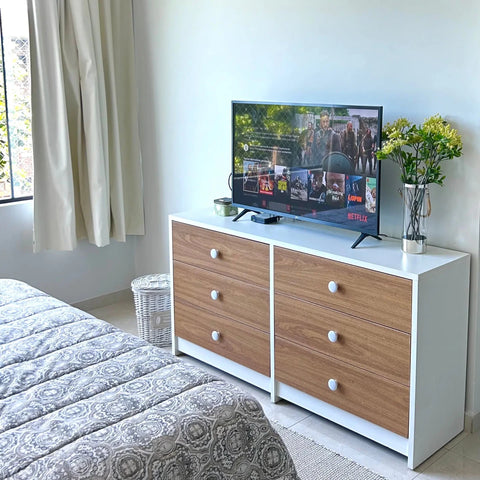 Comoda PARIS 160 blanco nature - Open Hogar