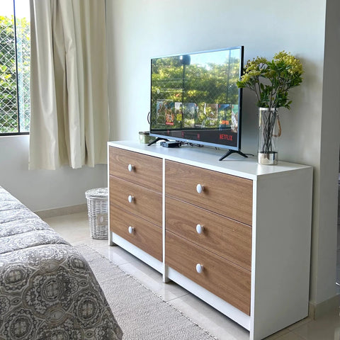 Comoda PARIS 160 blanco nature - Open Hogar