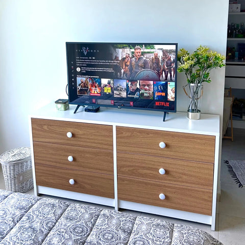 Comoda PARIS 160 blanco nature - Open Hogar