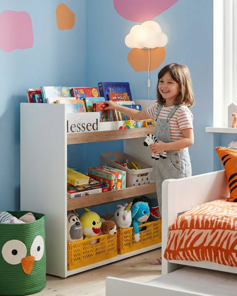 El sistema funcional TRIX hace que los peques puedan guardar las cosas por sí mismos, fomentando la independencia y la organización de forma natural.