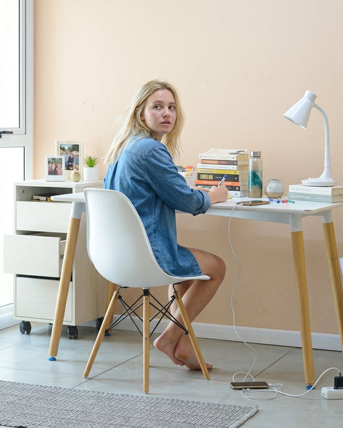 Combo Escritorio TOWER + Silla TOWER blanco