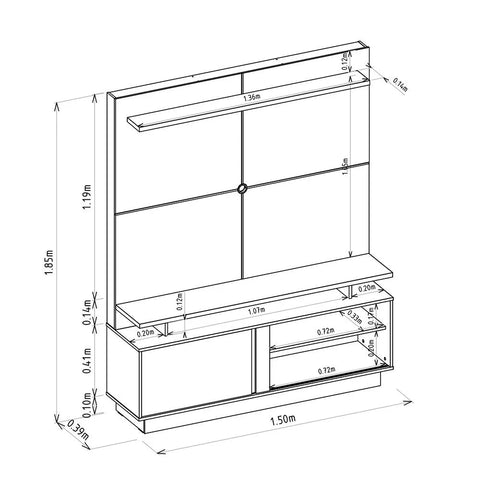 Estante para TV VECTRA nature - Open Hogar