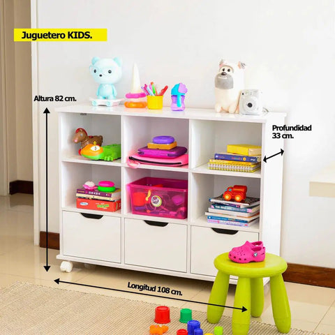Juguetero KIDS blanco blanco - Open Hogar