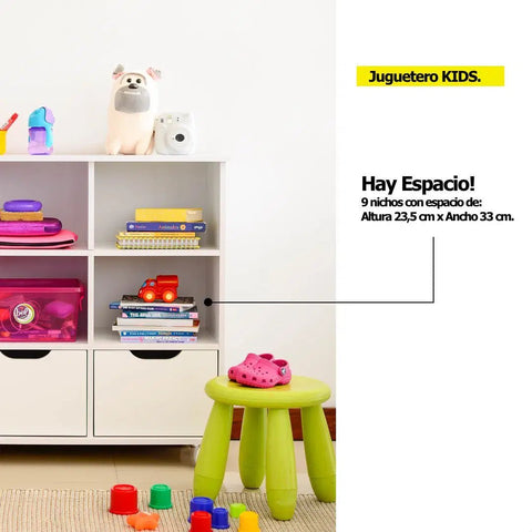 Juguetero KIDS blanco blanco - Open Hogar