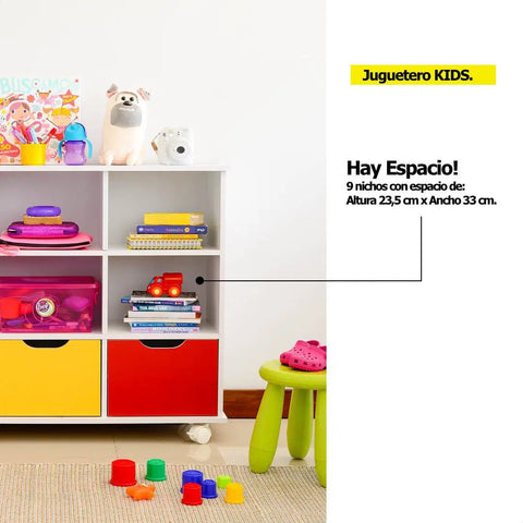 Juguetero KIDS blanco color - Open Hogar