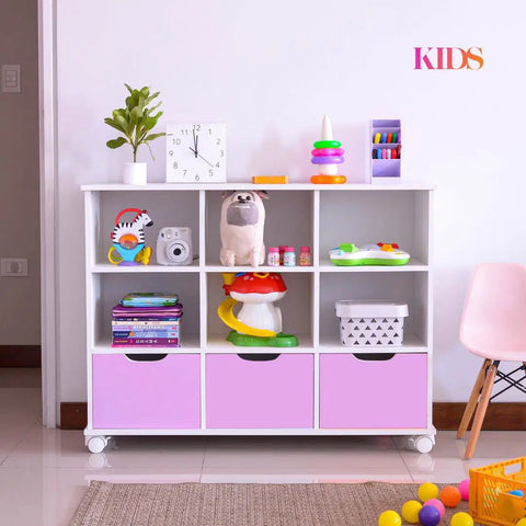 Juguetero KIDS blanco lila - Open Hogar