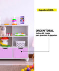 Juguetero KIDS blanco lila - Open Hogar