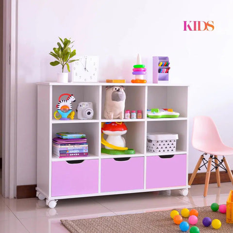 Juguetero KIDS blanco lila - Open Hogar