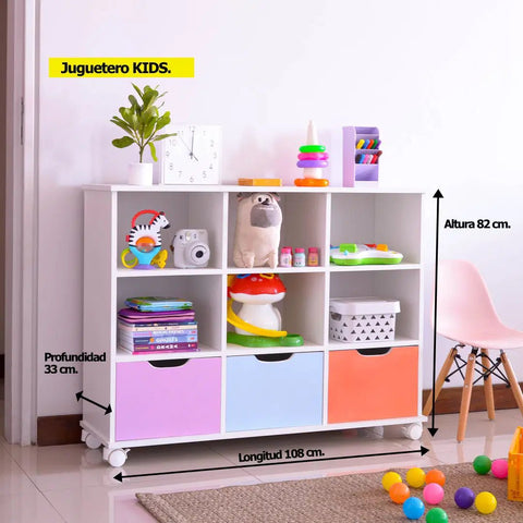 Juguetero KIDS blanco pastel - Open Hogar