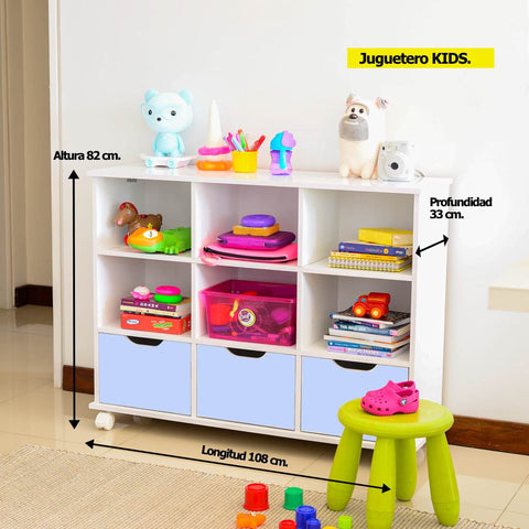 Juguetero KIDS celeste - Open Hogar