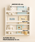 Librero WALLY blanco - Open Hogar