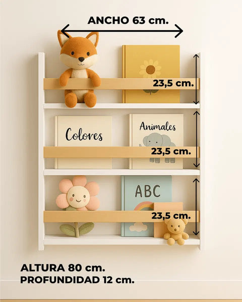 Librero WALLY pino - Open Hogar