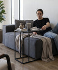 Mesa Auxiliar TEXIA negro - Open Hogar
