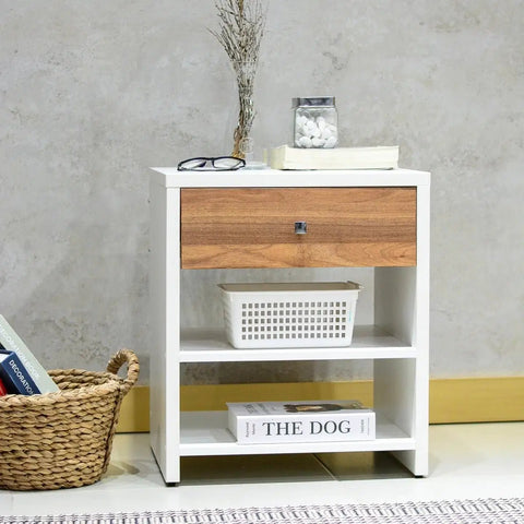 Mesita BOSTON blanco nature - Open Hogar