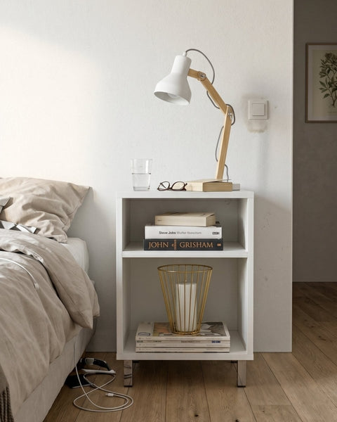 Mesita de Luz ONE blanco - Open Hogar