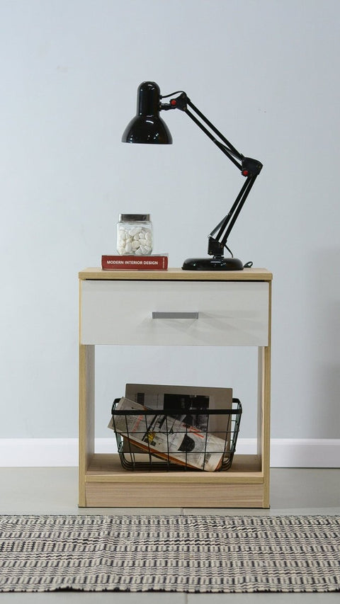Mesita LOIS nature blanco - Open Hogar