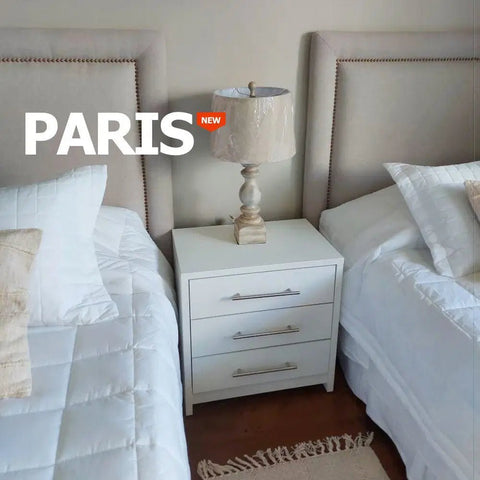 Mesita PARIS blanco blanco - Open Hogar