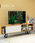 Rack GRECIA 180 nature blanco - Open Hogar
