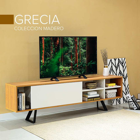 Rack GRECIA 180 nature blanco - Open Hogar