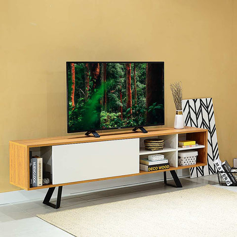 Rack GRECIA 180 nature blanco - Open Hogar