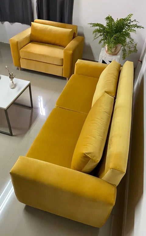 Set Greco 3+1 amarillo - Open Hogar