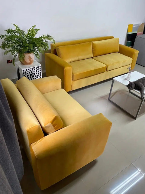 Set Greco 3+1 amarillo - Open Hogar