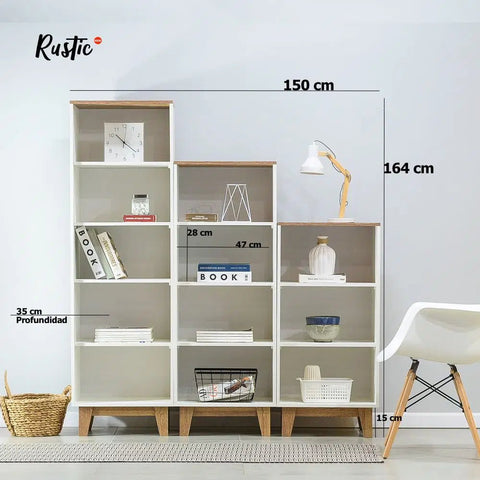 Set Librero NATIVA - Open Hogar