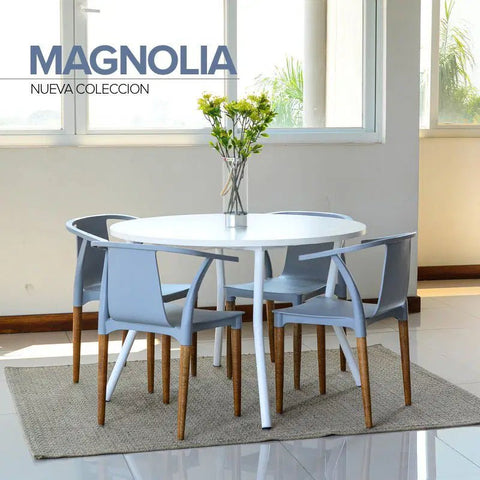 Set Mesa MAGNOLIA PALTA gris - Open Hogar
