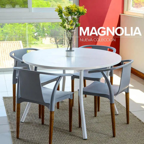 Set Mesa MAGNOLIA PALTA gris - Open Hogar