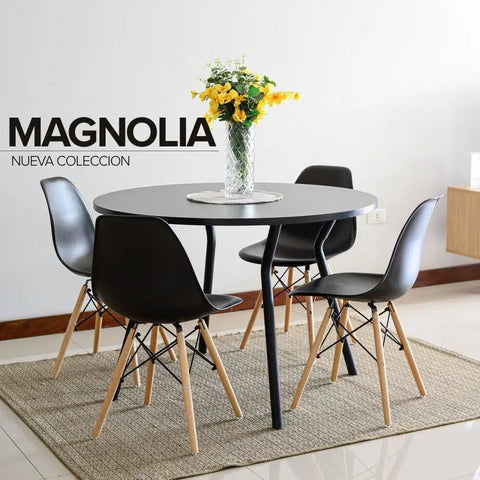 Set Mesa MAGNOLIA TOWER negro - Open Hogar