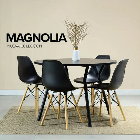 Set Mesa MAGNOLIA TOWER negro - Open Hogar